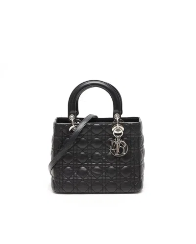 Dior Christian  Medium Lady  Bag In White