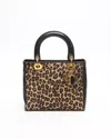 Dior Christian  Medium Leopard Lady  Bag