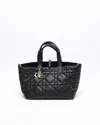 Dior Christian  Medium Macrocannage Toujours Bag In Black