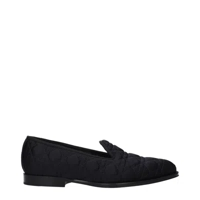 Dior Christian  Men's Fabric Slippers Black