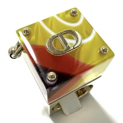 Pre-owned Dior Christian  Metal Plastic Band Ring ()