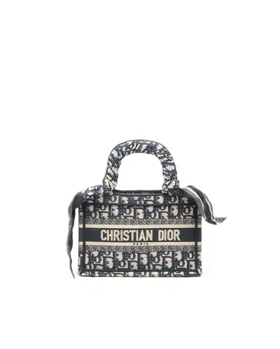 Dior Christian  Mini Book Tote Bag In Blue