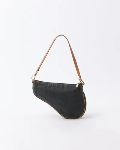 Dior Christian  Mini Denim Saddle Bag