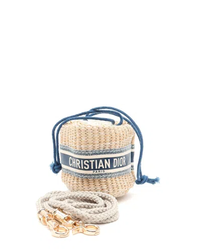 Dior Christian  Mini Raffia Bag In Multi