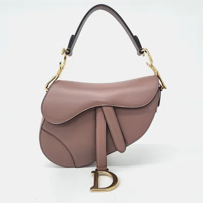 Pre-owned Dior Christian  Mini Saddle Bag In Brown