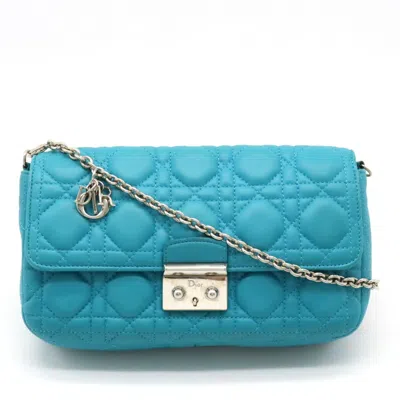 Pre-owned Dior Christian  Miss  Turquoise Leather Clutch Bag ()