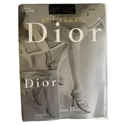 Pre-owned Dior Christian  Monogram Oblique Tights In Gray