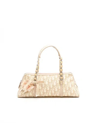 Dior Christian  Monogram Romantique Trotter Ba In Neutral