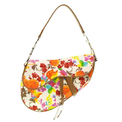 Pre-owned Dior Christian  Multi-color Canvas Leather Shoulder Bag ()