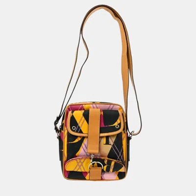 Pre-owned Dior Christian  Multicolor Argyle Check Shoulder Bag