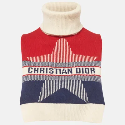 Pre-owned Dior Christian  Multicolour Logo Knit Turtleneck Snood U