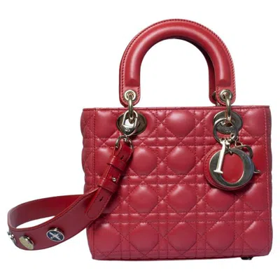 Pre-owned Dior Christian , My Abc Lady  Satchel In Red