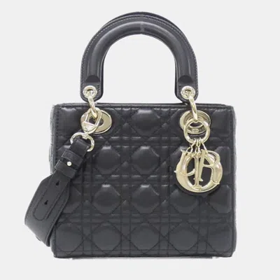 Pre-owned Dior Christian  My Abc Lady Small Handbag In Black