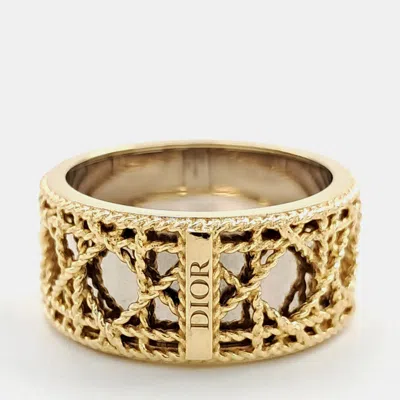 Pre-owned Dior Christian  My  18k Yellow Gold Ring Eu 51 In Multicolor