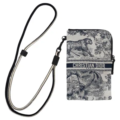Pre-owned Dior Christian  Navy 2021 Travel Toile De Jouy Multifunctional Pouch Bag In Blue