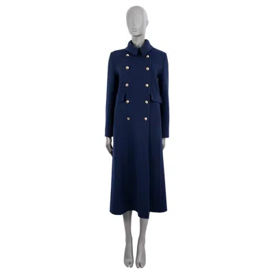 Pre-owned Dior Christian  Navy Blue & Red Cashmere 2021 Double Breasted Coat Jacket 36 Xs