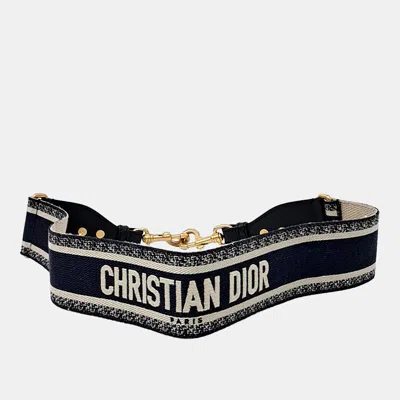 Pre-owned Dior Christian  Navy Blue Strap