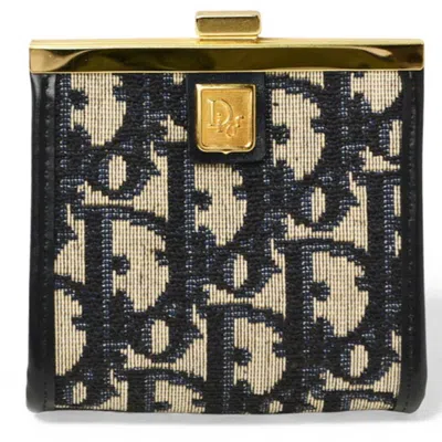 Pre-owned Dior Christian  Navy Canvas Coin Purse/coin Case () In Blue