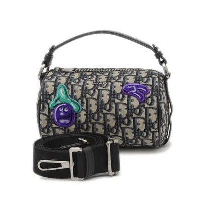 Pre-owned Dior Christian  Navy Canvas Handbag Shoulder Bag ()