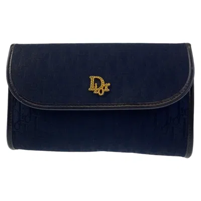 Pre-owned Dior Christian  Navy Canvas Handbag Shoulder Bag ()