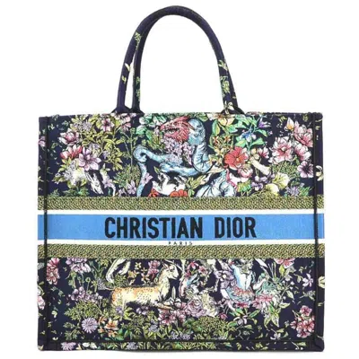 Pre-owned Dior Christian  Navy Canvas Handbag Tote Bag ()