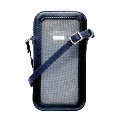 Pre-owned Dior Christian  Navy Canvas Leather Shoulder Bag ()