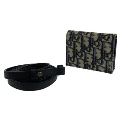 Pre-owned Dior Christian  Navy Canvas Shoulder Bag ()