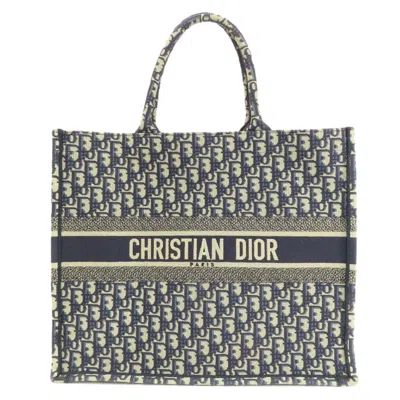 Pre-owned Dior Christian  Navy Canvas Tote Bag ()