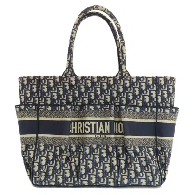 Pre-owned Dior Christian  Navy Canvas Tote Bag ()