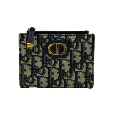 Pre-owned Dior Christian  Navy Canvas Wallet (bi-fold) ()