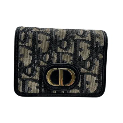 Pre-owned Dior Christian  Navy Canvas Wallet (tri-fold) () In Blue
