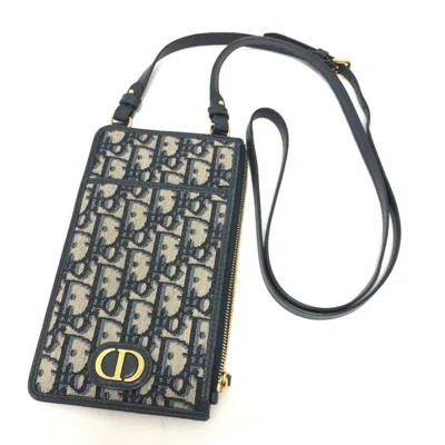 Pre-owned Dior Christian  Navy Cloth Shoulder Bag ()