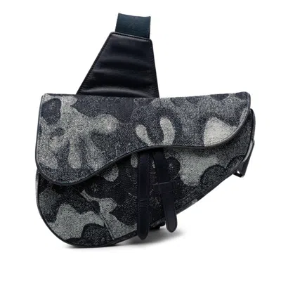 Pre-owned Dior Christian  Navy Denim Leather Shoulder Bag () In Blue