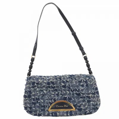 Pre-owned Dior Christian  Navy Denim Shoulder Bag ()