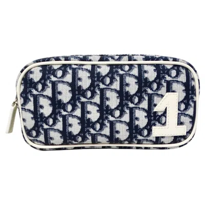 Pre-owned Dior Christian  Navy Issimo Cosmetic Pouchette Circa Y2k In Blue