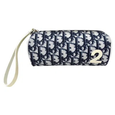 Pre-owned Dior Christian  Navy Issimo Trotter Pouchette Circa Y2k In Blue