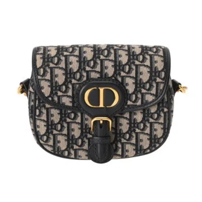 Pre-owned Dior Christian  Navy Jacquard Shoulder Bag () In Blue