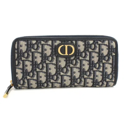 Pre-owned Dior Christian  Navy Long Wallet (bi-fold) () In Blue