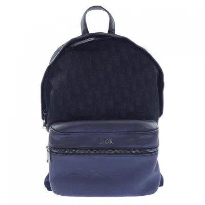 Pre-owned Dior Christian  Navy Nylon Backpack ()