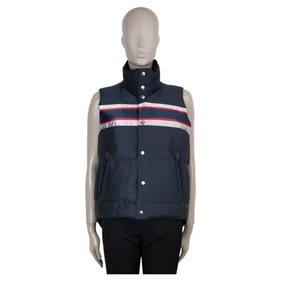 Pre-owned Dior Christian  Navy Polyamide 2021 Alps Puffer Vest Jacket S In Blue
