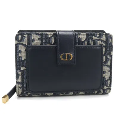 Pre-owned Dior Christian  Navy Wallet (bi-fold) () In Blue
