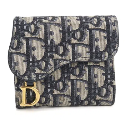 Pre-owned Dior Christian  Navy Wallet (tri-fold) ()