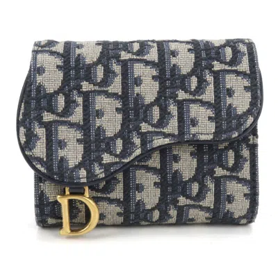 Pre-owned Dior Christian  Navy Wallet (tri-fold) ()