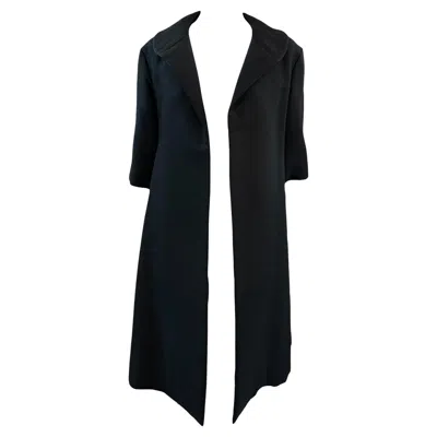 Pre-owned Dior Christian  New York Original Black Open Front Coat, 1950s
