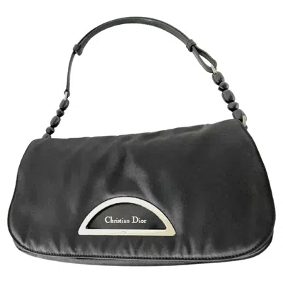 Pre-owned Dior Christian  Nylon Malice Baguette Black Clutch