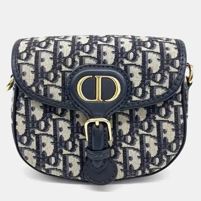 Pre-owned Dior Christian  Oblique Bobby Small Bag In Navy Blue