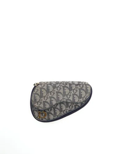 Dior Christian  Oblique Pouch In Blue