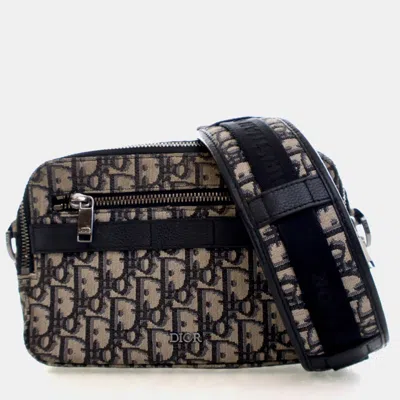 Pre-owned Dior Christian  Oblique Safari Bag With Strap In Multi