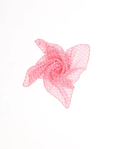 Dior Christian  Oblique Silk Scarf In Brown