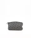 Dior Christian  Oblique Toiletry Pouch In Gray